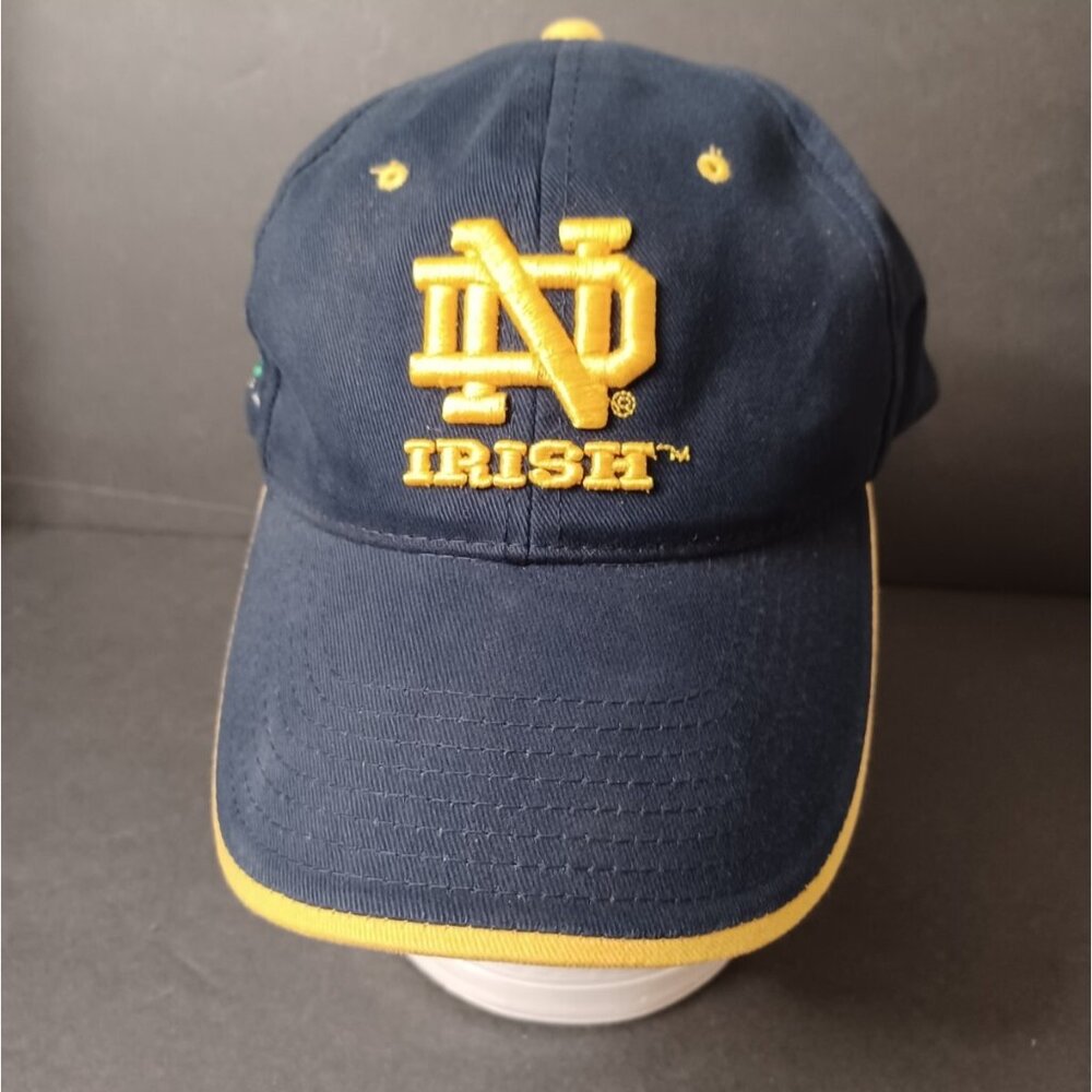 Notre Dame Fighting Irish Blue / Yellow Trim Hat Cap SnapBack Adjustable
